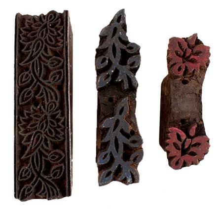 Set of 3 Piece New Mix Wooden Printing Blocks